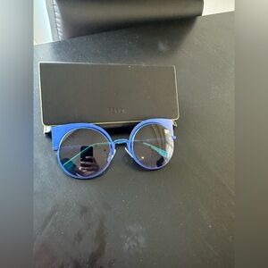 Fendi cat eye sunglasses in blue.